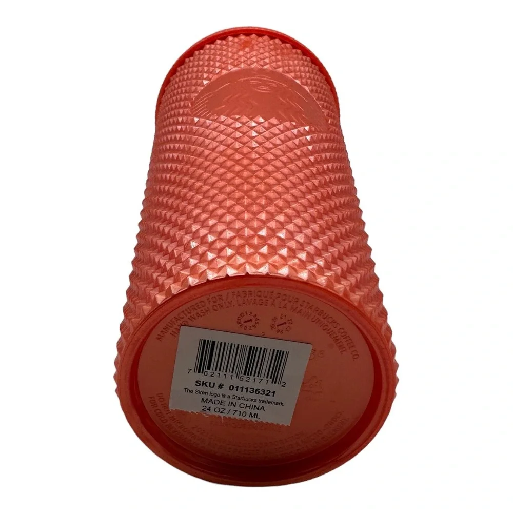 Starbucks Fall Halloween 2022 Bling Pearlized Orange‎ Studded Venti 24Oz Tumbler